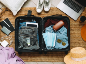 This image shows the traveling essentials to carry with you.