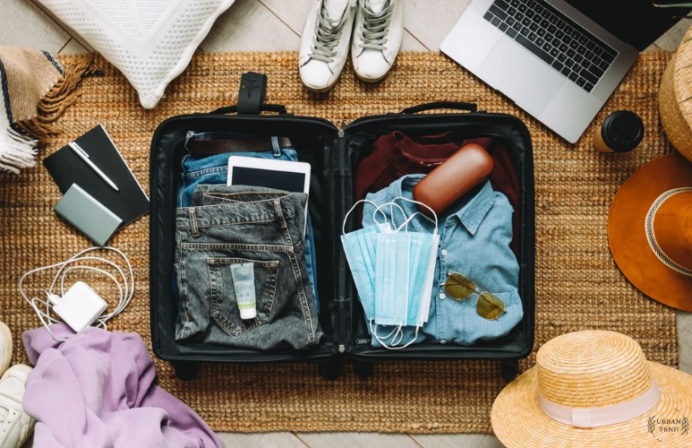 This image shows the traveling essentials to carry with you.